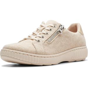 image:imageClarks Womens Caroline Echo Canvas Side Zip Fashion SneakerNatural Textile