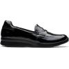 image:imageClarks Womens Ellowyn PennyBlack Crinkle Patent Synthetic