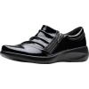 image:imageClarks Womens Kaetlyn Mila Leather SlipOn LoafersBlack Crinkle Patent Synthetic