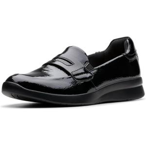 image:imageClarks Womens Ellowyn PennyBlack Crinkle Patent Synthetic