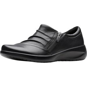 image:imageClarks Womens Kaetlyn Mila Leather SlipOn LoafersBlack Leather
