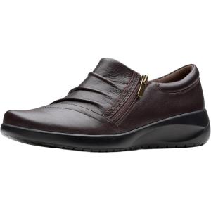 image:imageClarks Womens Kaetlyn Mila Leather SlipOn LoafersChocolate Leather