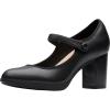 image:imageClarks Womens Bayla Lily Block Heel Mary Jane PumpBlack Leather