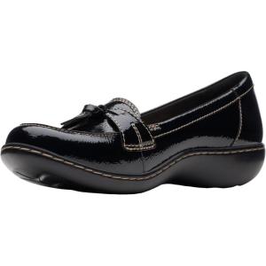 image:imageClarks Womens Ashland Bubble Slip On LoafersBlack Crinkle Patent