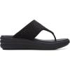 image:imageClarks Womens Drift Jaunt Wedge SandalBlack Interest Textile