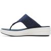image:imageClarks Womens Drift Jaunt Wedge SandalNavy Textile
