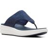 image:imageClarks Womens Drift Jaunt Wedge SandalNavy Textile