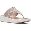 image:imageClarks Womens Drift Jaunt Wedge SandalTaupe Textile