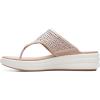 image:imageClarks Womens Drift Jaunt Wedge SandalTaupe Textile