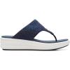 image:imageClarks Womens Drift Jaunt Wedge SandalNavy Textile