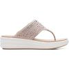 image:imageClarks Womens Drift Jaunt Wedge SandalTaupe Textile