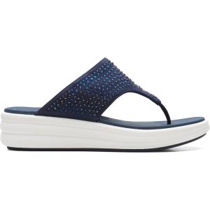 image:imageClarks Womens Drift Jaunt Wedge SandalNavy Textile