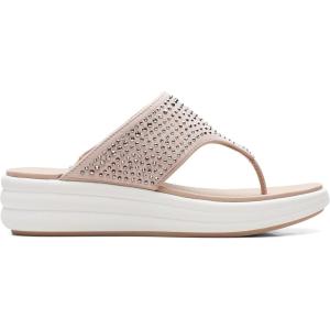 image:imageClarks Womens Drift Jaunt Wedge SandalTaupe Textile