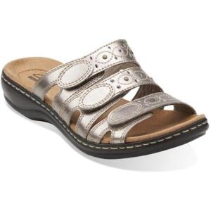 image:imageClarks Womens Leisa Cacti Q Slide SandalPewter Leather
