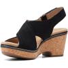 image:imageClarks womens WedgeWedge SandalBlack Leather