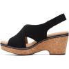 image:imageClarks womens WedgeWedge SandalBlack Leather