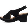 image:imageClarks womens WedgeWedge SandalBlack Suede