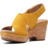 image:imageClarks womens WedgeWedge SandalGolden Yellow Leather