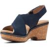 image:imageClarks womens WedgeWedge SandalNavy Leather