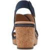 image:imageClarks womens WedgeWedge SandalNavy Leather