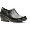 image:imageClarks Womens Channing Ann SlipOn LoaferBlack LeatherEnamel Button
