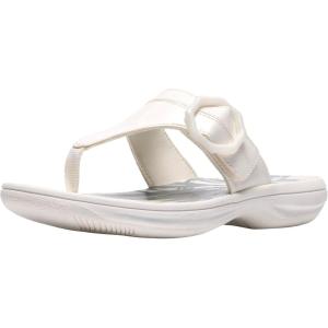 image:imageClarks Womens Breeze Cove Cloudsteppers FlipFlopWhite Patent
