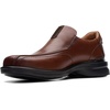 image:imageClarks Mens Gessler Step LoafersDark Tan Leather