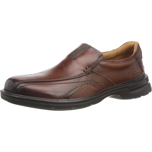 image:imageClarks Mens Gessler Step LoafersDark Tan Lea